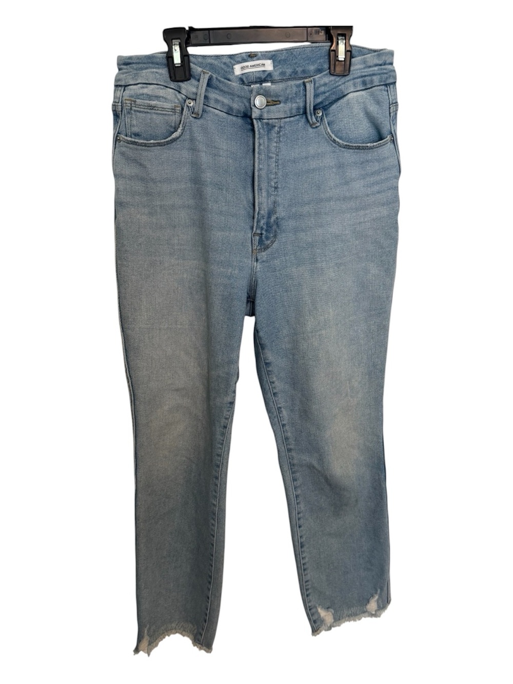 Good American Light Blue Ankle Cropped Jeans